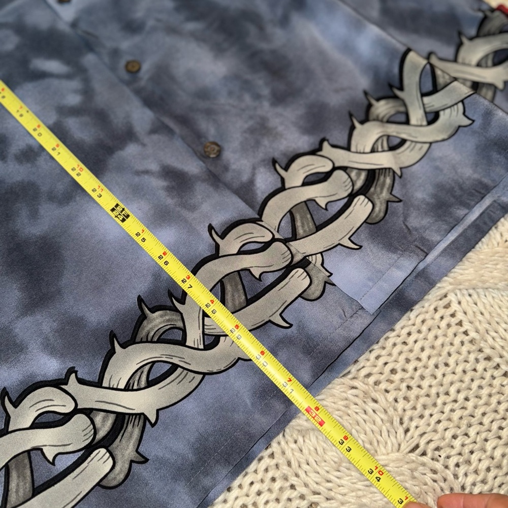 Y2K Pineapple Connection button Pattern Shirt - image 4